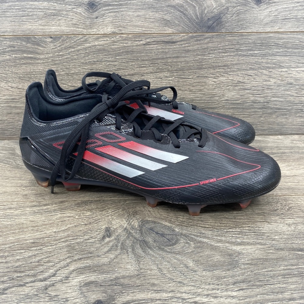 adidas F50 Elite FG Soccer Cleats Mens 9.5 Black Red IE1287 Sprintweb Stealth